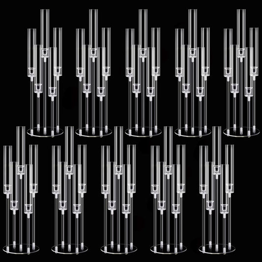2/4/6/8/10pcs Acrylic Candelabra Centerpieces Clear Candle Holder Acrylic Shade