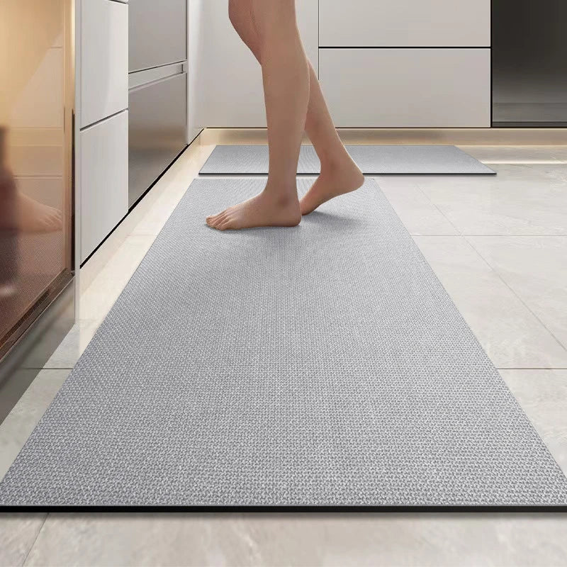 Long strip kitchen floor mat diatomaceous earth non-slip absorbent mat square entrance mat