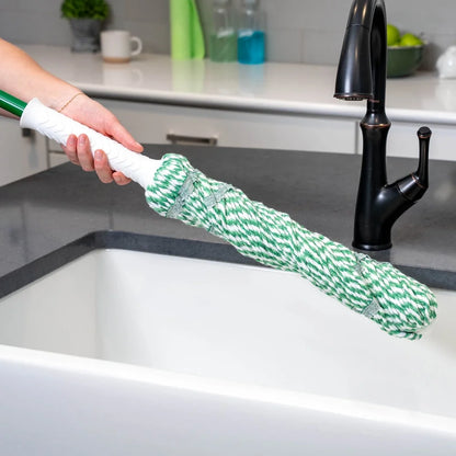 Heavy Duty Twist Mop Cotton Blend Head Easy Change Grip Ratchet Wringing Surface Cleaner Machine Washable