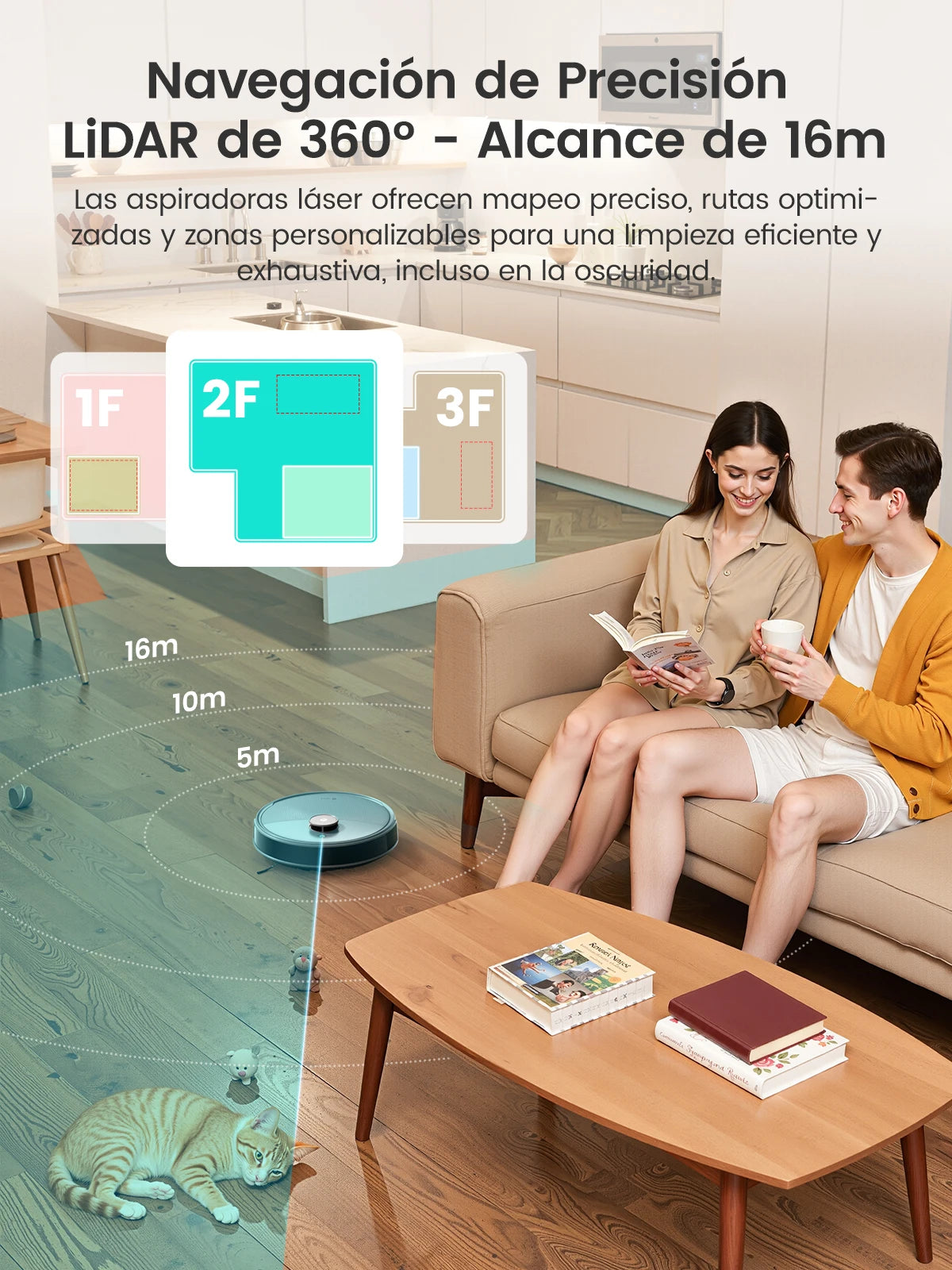 Max Robot Vacuum and Mop Anti-Tangle Brushes, Dual Spinning Mop, Auto Mop Washing