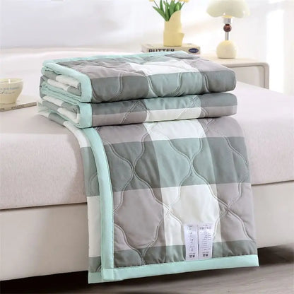 Washed Cotton Summer Quilt - Skin-Friendly Brushed Summer Cool Quilt
