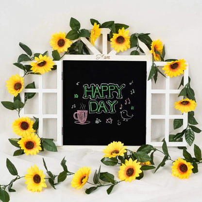 1/3PCS Artificial Flowers Sunflowers Vine Hanging Flowers Wall Festival Rattan Garland