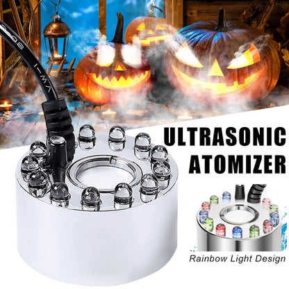Mini LED Pumpkin Light Fogger Water Fountain Pond Fog Machine