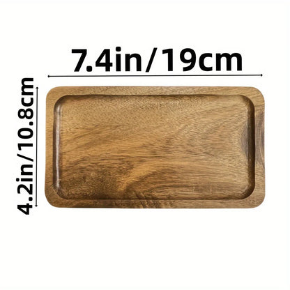 Japanese solid wood fruit plate multi-size high-value snack plate