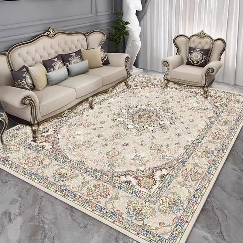 Persian carpet non-slip crystal velvet large carpet bedroom and living room