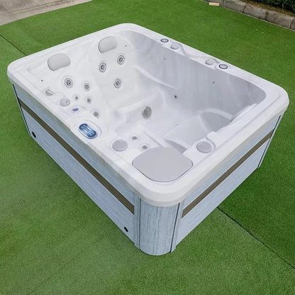 Spa Pool Hot Tub Hydraulic Massage Function Outdoor White Modern Relaxation