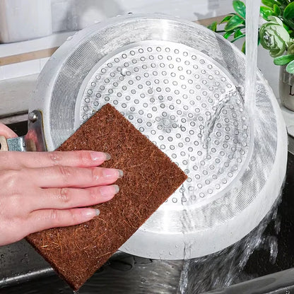 10PCS Natural Sisal Microfiber Sponge Kitchen Dishes Cleaning Cloth Eco Friendly Scouring Pad