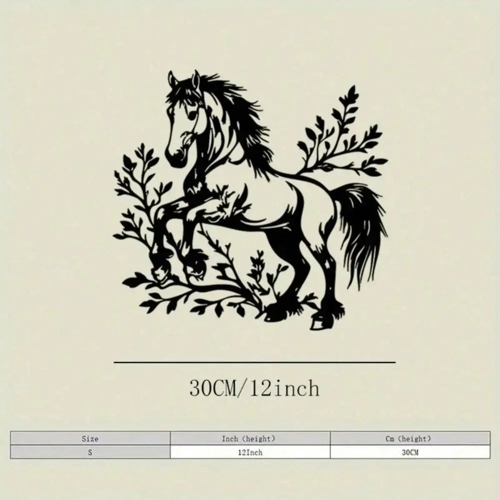 Galloping Horse Metal Wall Art Sculpture Rustic Farmhouse Decor Indoor Outdoor