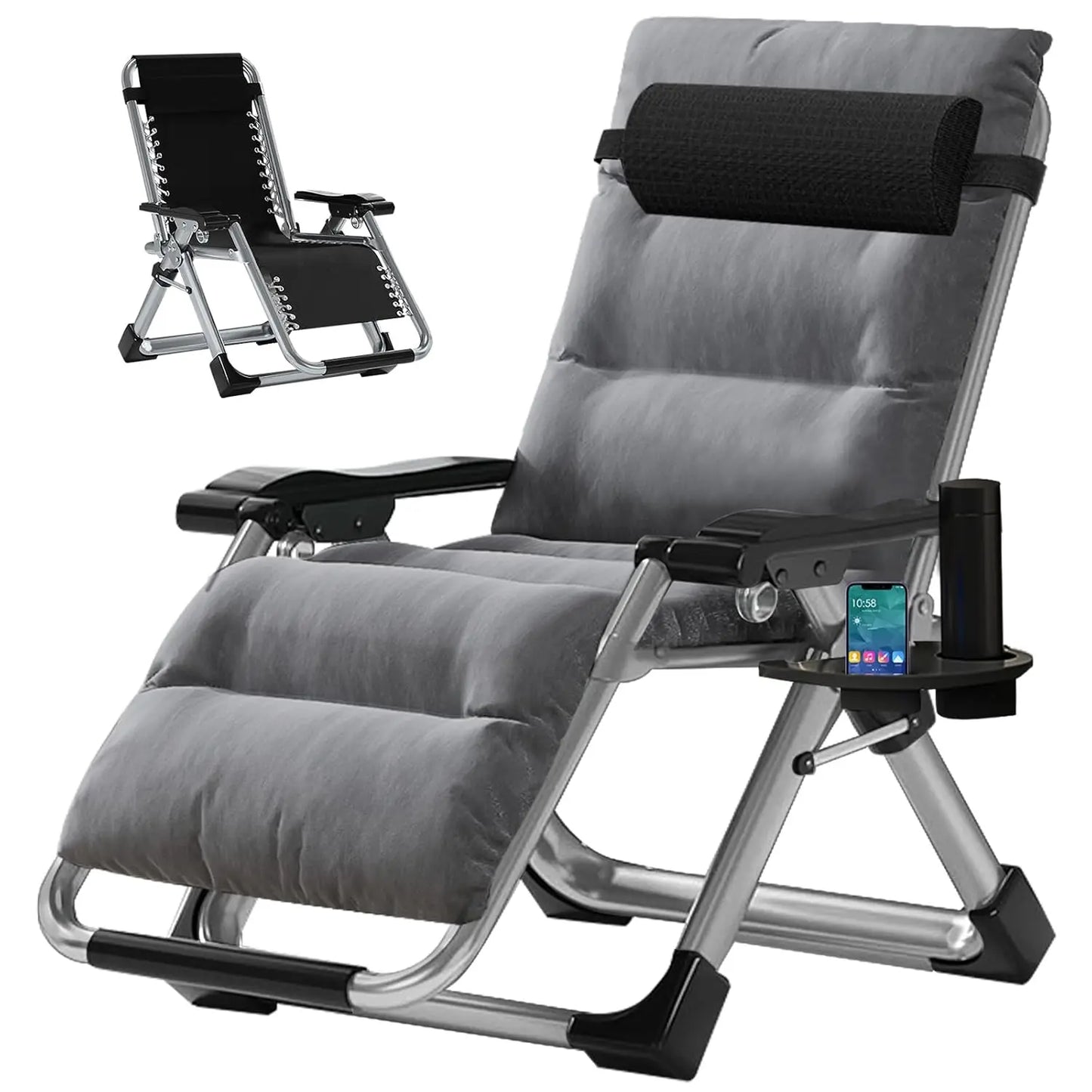 Zero Gravity Chair, Premium Outdoor Lawn Folding Adjustable Reclining Patio Chairs