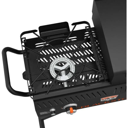 Go Combo with Wheels, Legs Hood & Side Shelf-Heavy Duty Flat Top Portable BBQ Griddle Grill Station for Kitchen