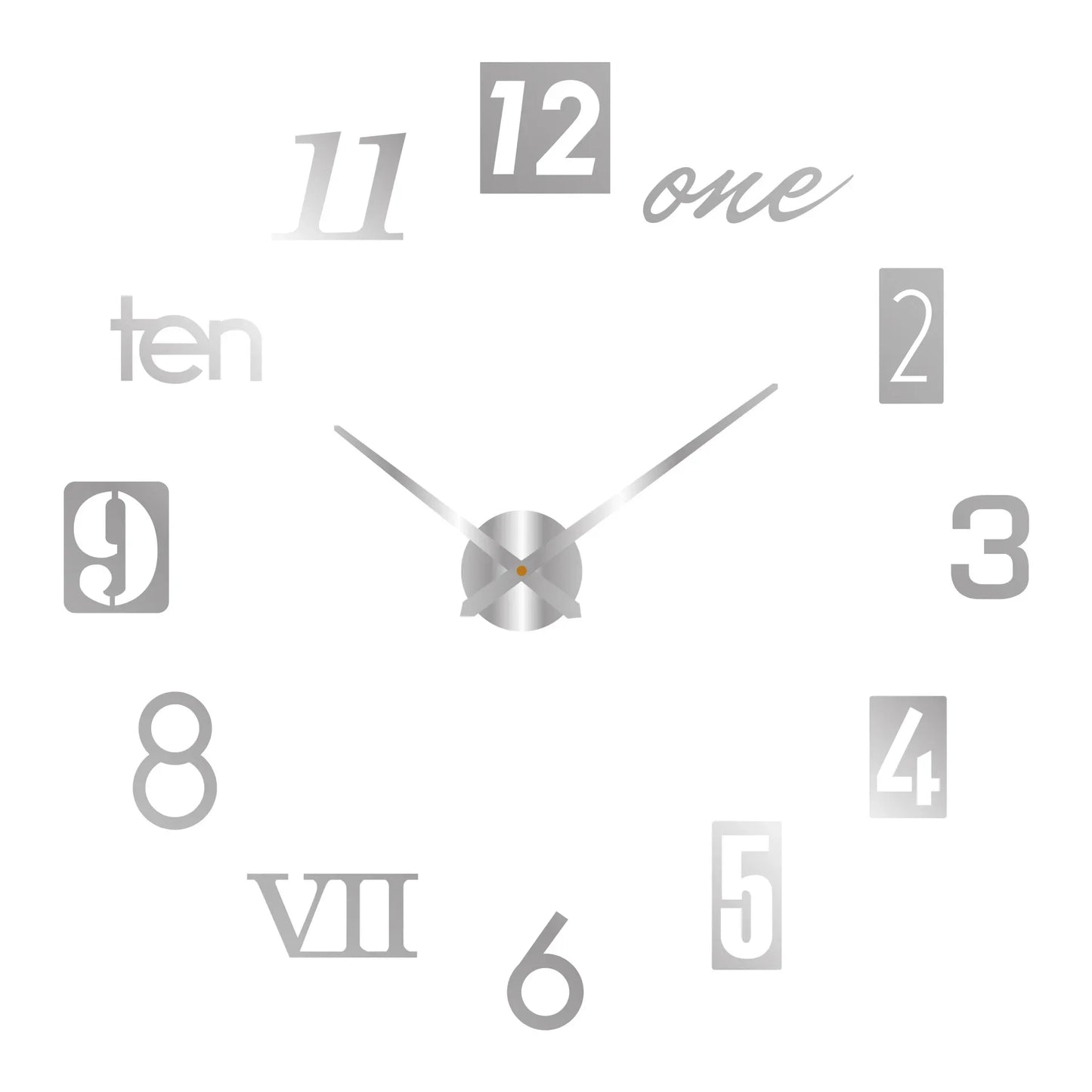 Large 3D Wall Clock Luminous Classic Wall DIY Digital Wall Stickers