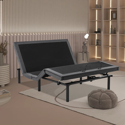Electric Queen Size Bed Ergonomic Adjustable Bed Frame with Wireless Remote Zero Gravity Bed with 2 USB Ports