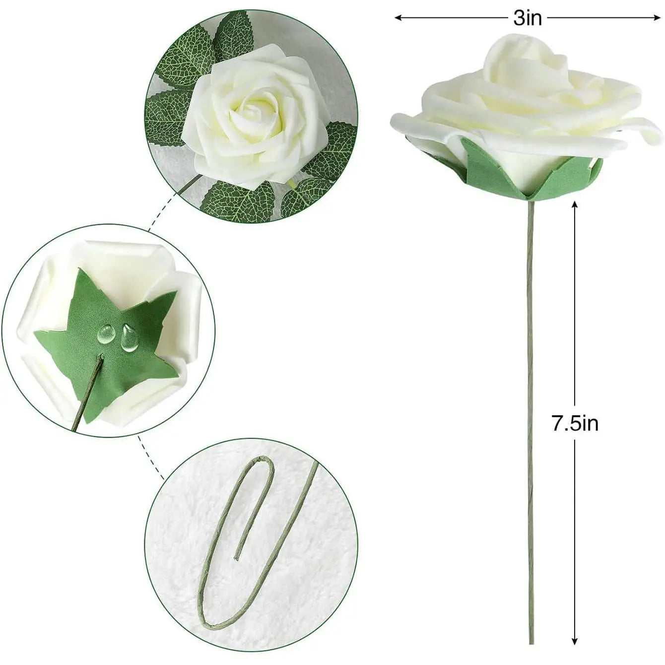 5/10/15/20/25Pcs Artificial Rose Flowers Wedding Centerpieces Arrangements Party
