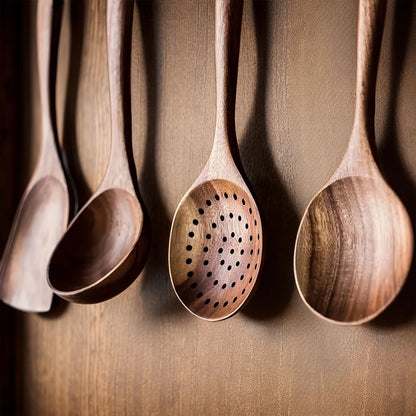 5PCS Wooden Kitchen Utensils Kit