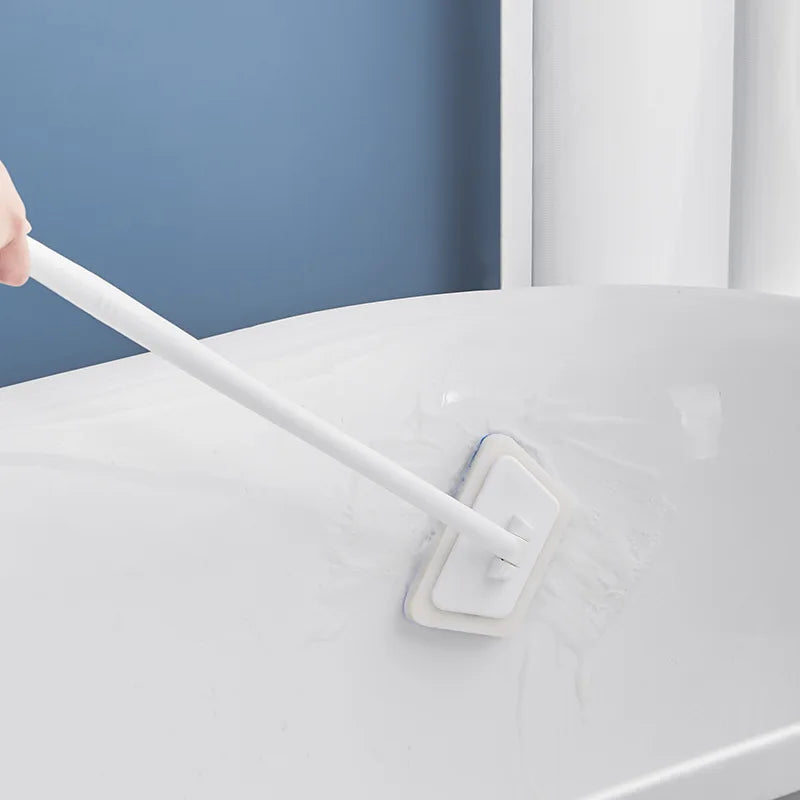 Bathroom Sponge Cleaning Brush Multi-Functional Tool Long Handle Removable Brush
