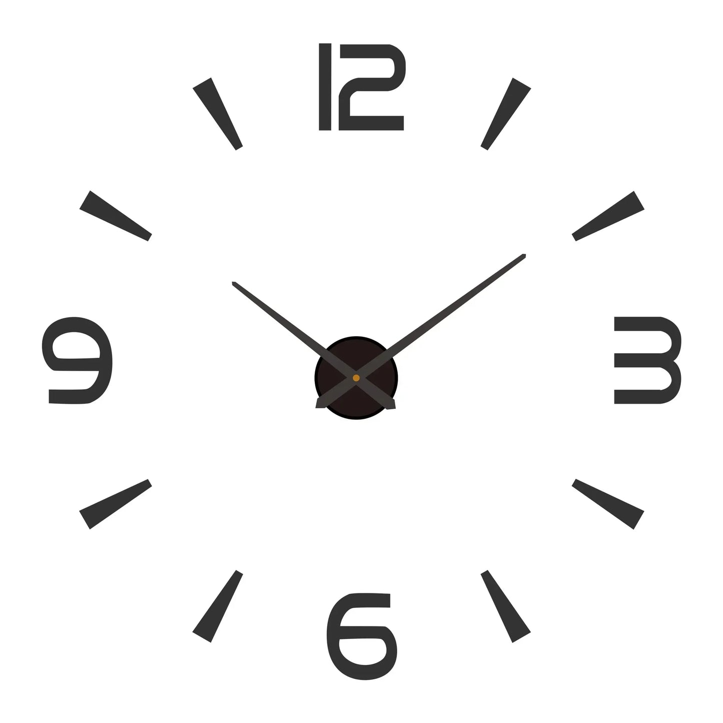 Large 3D Wall Clock Luminous Classic Wall DIY Digital Wall Stickers