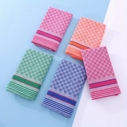 5pcs Kitchen Dish Towel Set, Large Rectangular Cleaning Cloths for Washing and Drying.