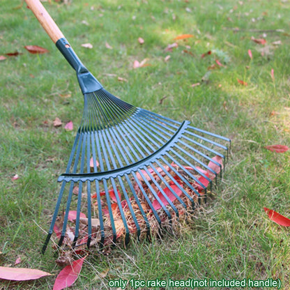 1Pc Garden Leaf Rake Grass Farming Rake Durable Iron Potting 22-tooth Garden Rake for Gardeners and Landscapers