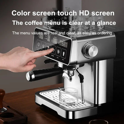 20Bar Espresso Machine with Milk Frothier – Fully Automatic Coffee Maker, Built-in Grinder, Smart Touch Screen