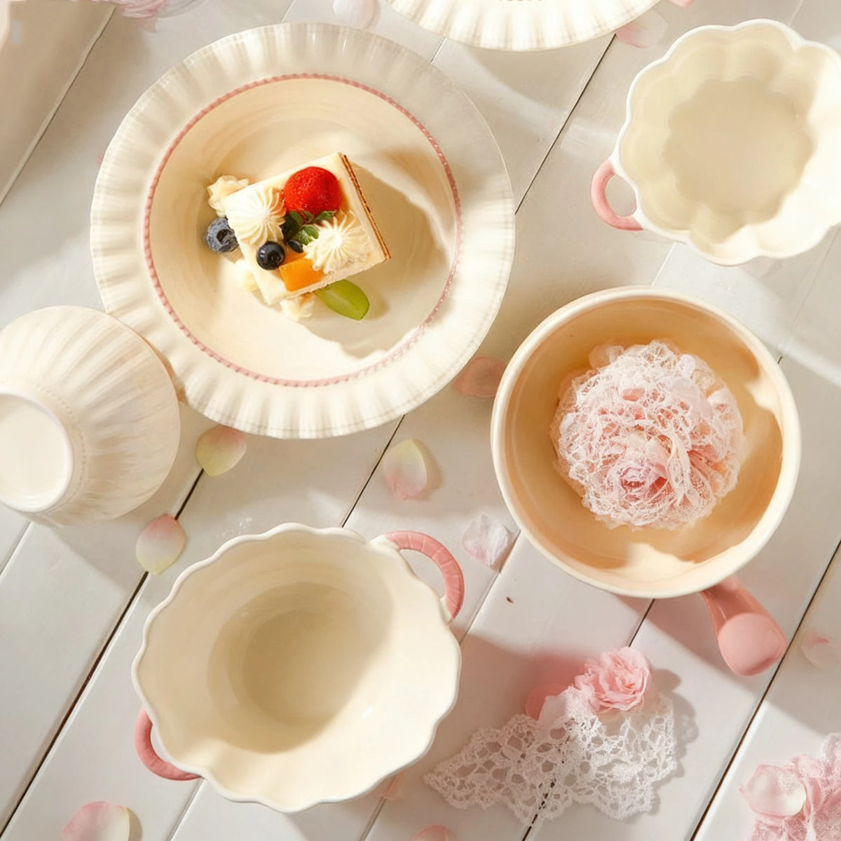 Dinner sets kitchen bowl porcelain noble for 2-10 people serving table