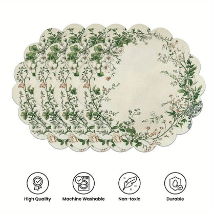 4-Piece Placemat Set Waterproof & Oil-Resistant, Non-Slip & Heat-Resistant Kitchen table mat.