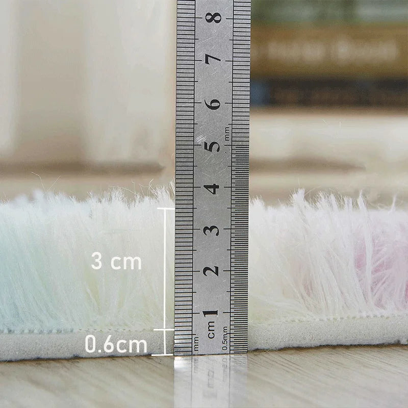 Bedroom Carpet Soft Decoration White Fluffy Large Kids Bedside Rugs