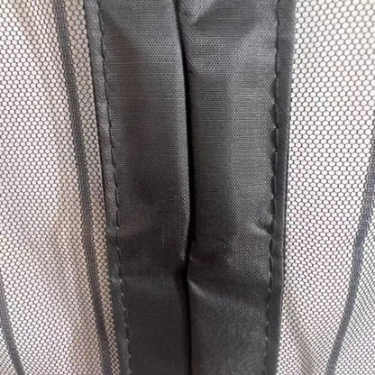Extra Large Summer Black Striped Magnetic Screen Door Mesh Curtain