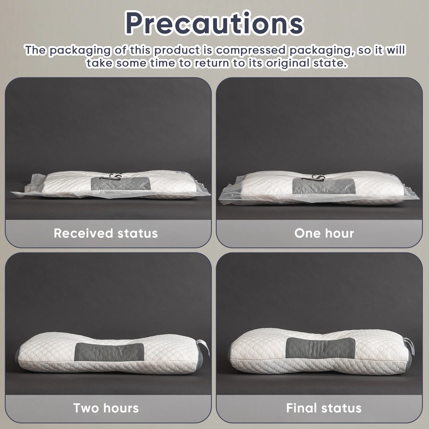 2pcs Massage Neck Pillows Adjustable Ergonomic Orthopedic Contour Support, High-Quality Pillow Core,