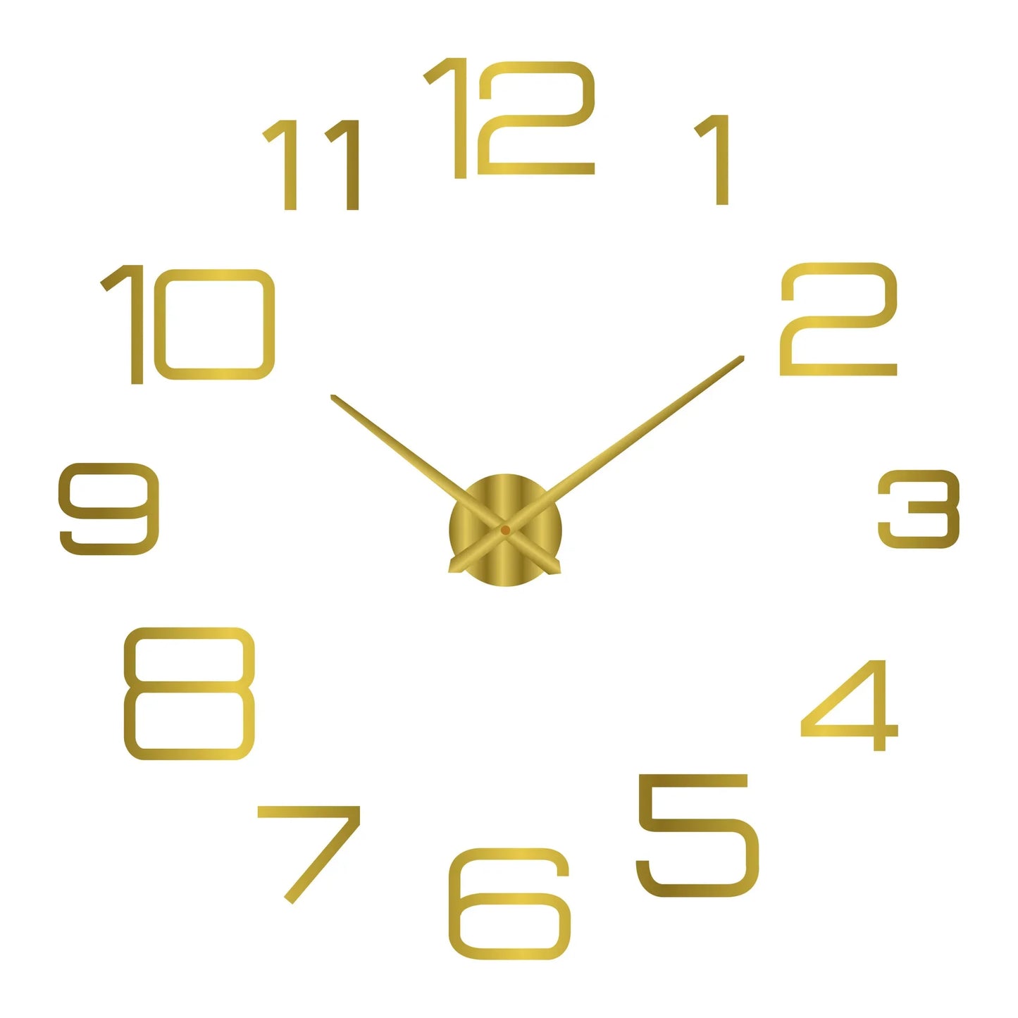 Large 3D Wall Clock Luminous Classic Wall DIY Digital Wall Stickers
