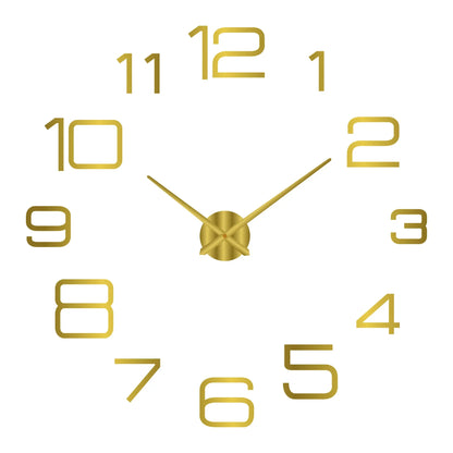 Large 3D Wall Clock Luminous Classic Wall DIY Digital Wall Stickers