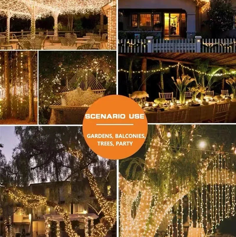 5Packs Solar Led Fairy Light Outdoor 8Modes Copper Wire Lights Waterproof