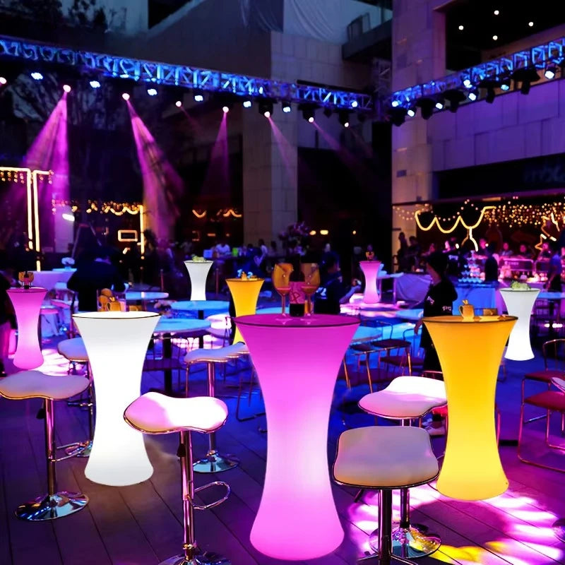 LED Bar Furniture Party Tables For Nightclub Event Banquet Portable Bar Stools.