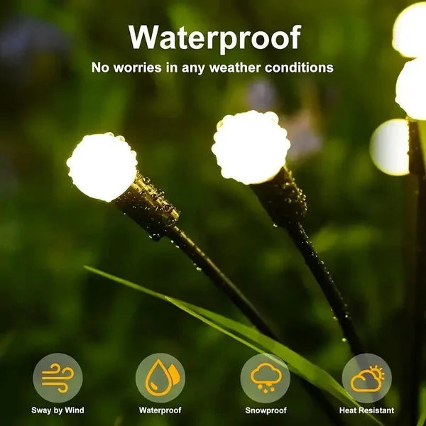 Outdoor Solar light Garden LED Wind-driven Firefly Ground Plug Lamp for Garden Lawn Landscape