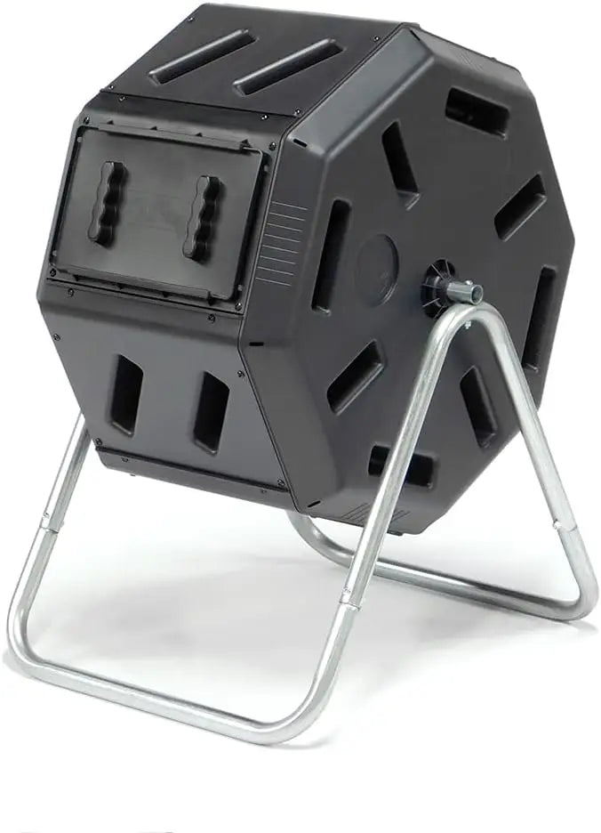 Outdoor Rotating Compost Bin, 22 Gallon, Made from Recycled Plastic for Garden and Kitchen Waste