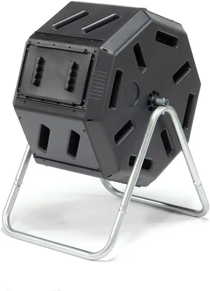 Outdoor Rotating Compost Bin, 22 Gallon, Made from Recycled Plastic for Garden and Kitchen Waste