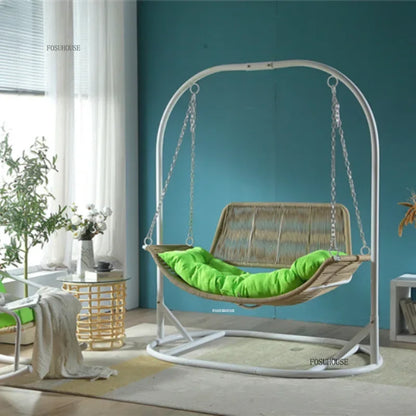 Rattan Hanging Basket Double Patio Swings Creative Hammock