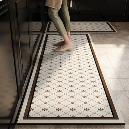Kitchen Floor Rug Diatomite Anti-Slip Oil-Proof Water-Absorbing, Dirt-Resistant
