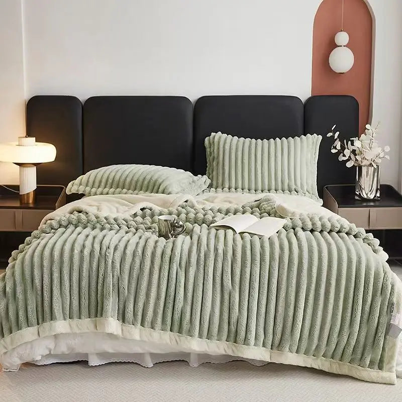 1pc Weighted Fleece Blanket -Soft, Warm, Throw