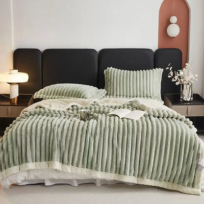 1pc Weighted Fleece Blanket -Soft, Warm, Throw