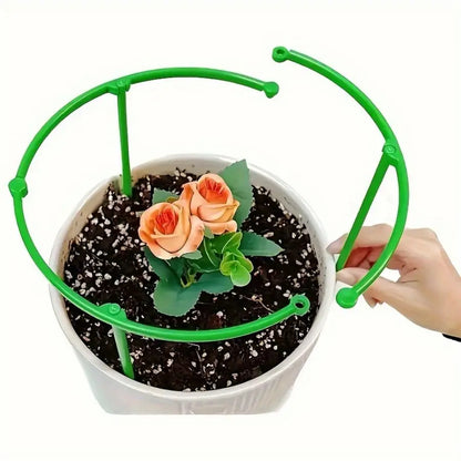 18 Pcs/set 6 Layers Plant Stakes Round Plant Support Ring Plastic Plant Cage Holder Climbing Trellis