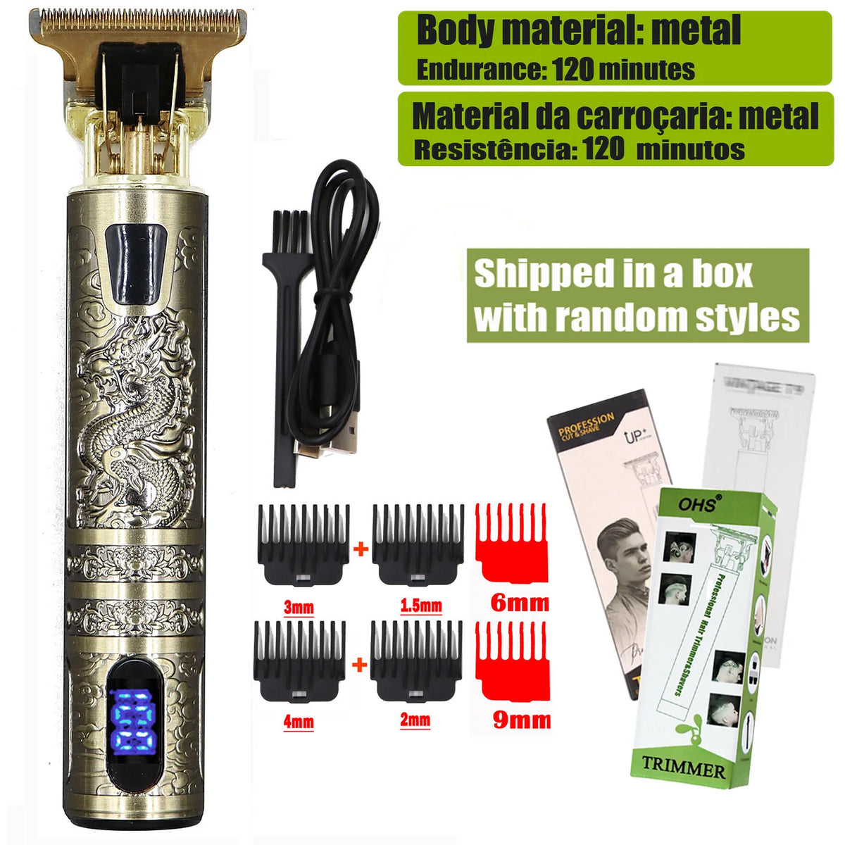 Beard Shaving Body Hair Trimmer Clippers Electric Machine Men Haircut Machine 0mm Barber Shaver