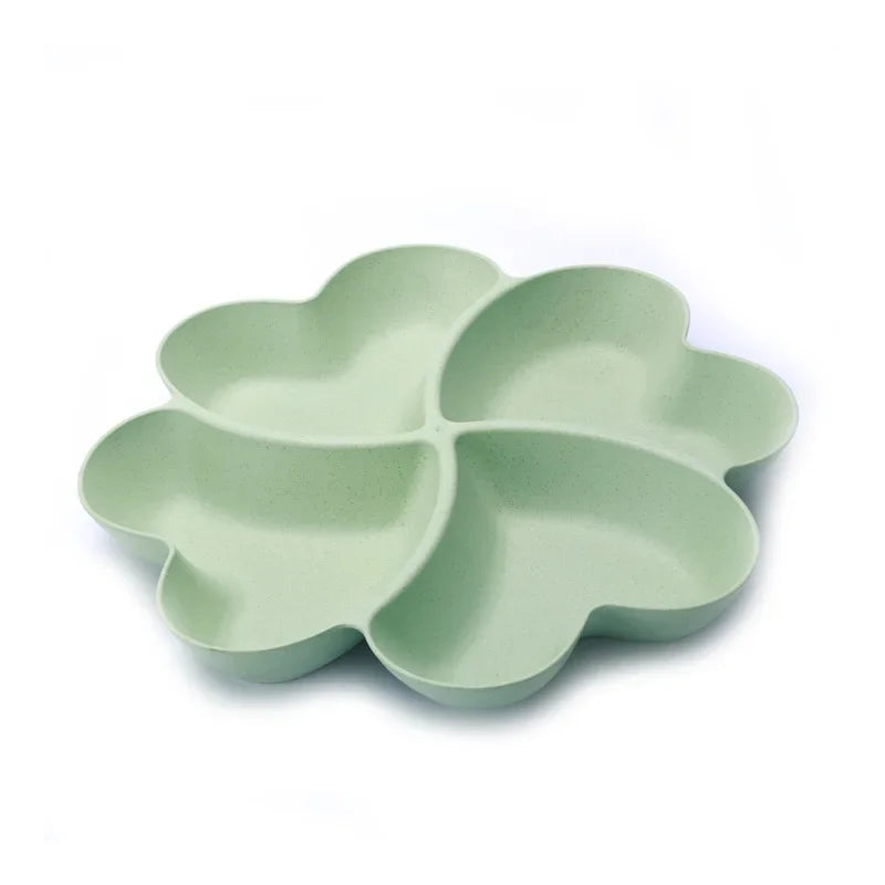 4-grid Fruit Plate Tray Heart Shaped Creative Plates