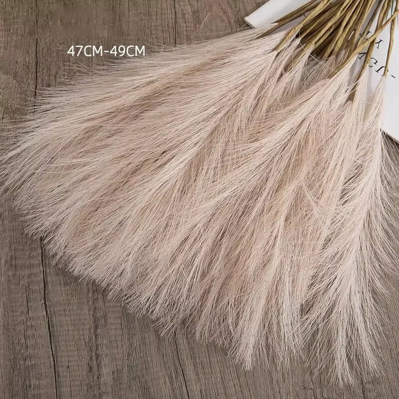 10pcs Faux Pampas Grass Decor Tall Vase Fillers, Boho Rustic Farmhouse Home Decor.