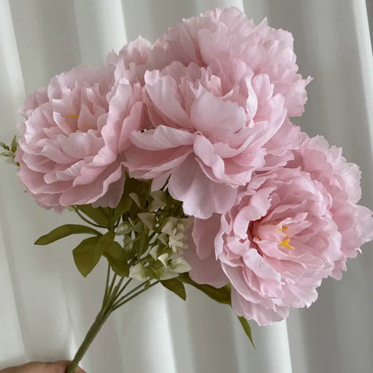 Artificial Flowers Peony Rose Vintage7-Head Silk Flowers for Party Bouquet Fake Flower Arrangements Home Decor