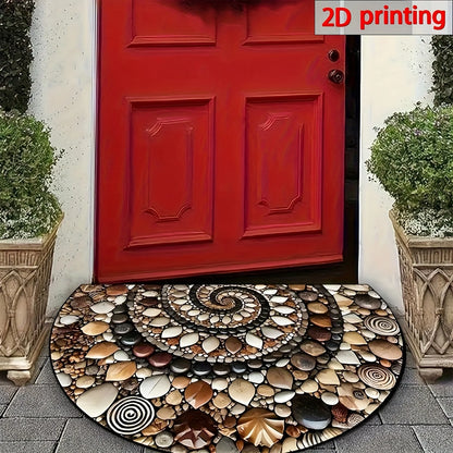 Welcome mat shell pattern non-slip and easy to maintain, perfect for indoor