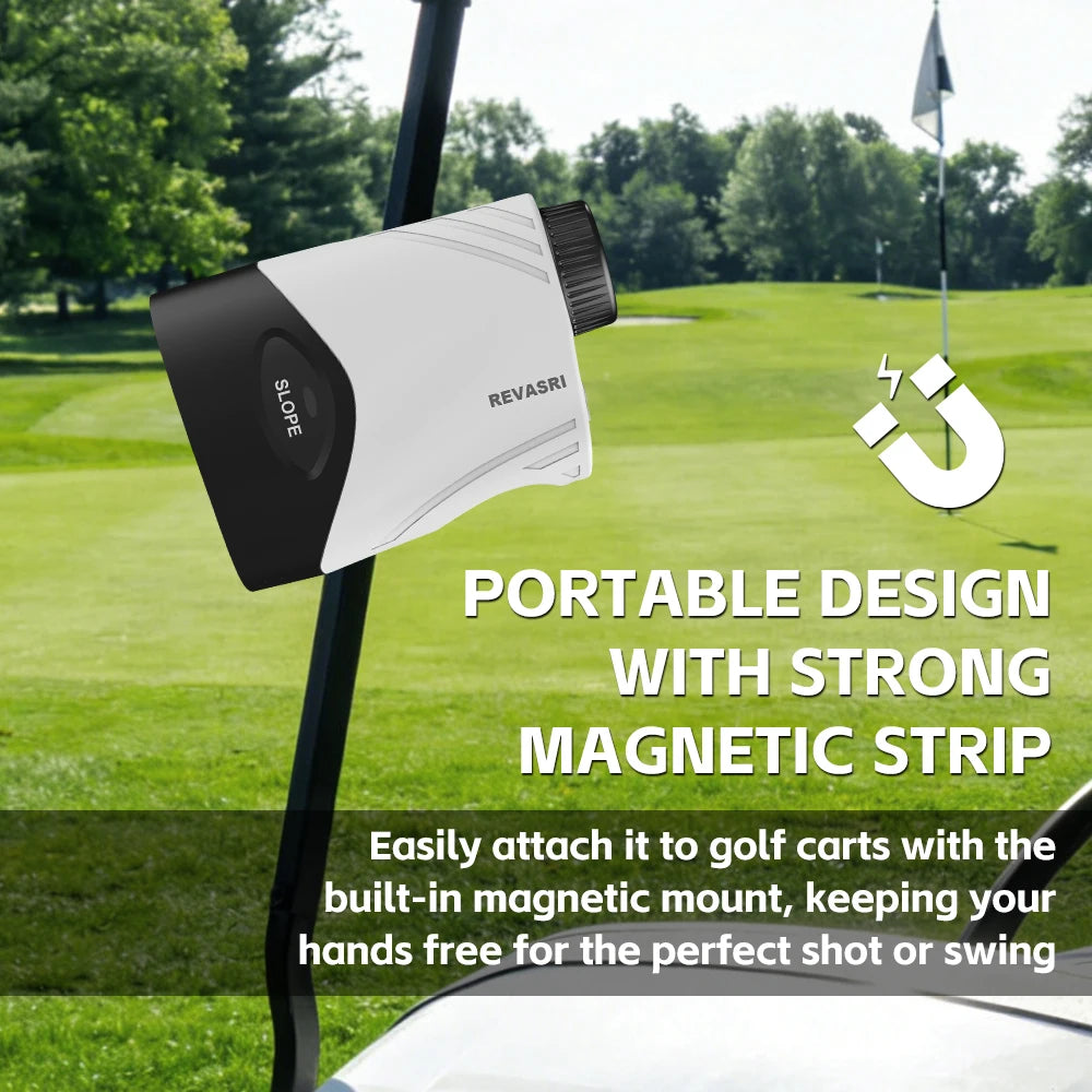 REVASRI Handheld Golf Rangefinder 6X 1000Yards Slope Mode Flag Lock Vibration, Strong Magnetic