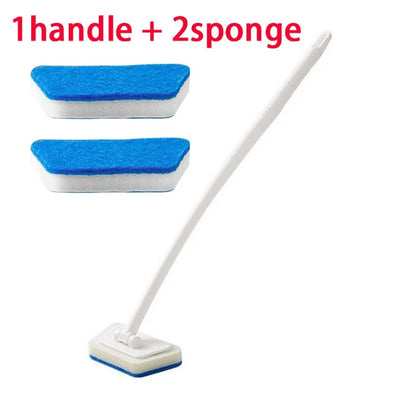 Bathroom Sponge Cleaning Brush Multi-Functional Tool Long Handle Removable Brush