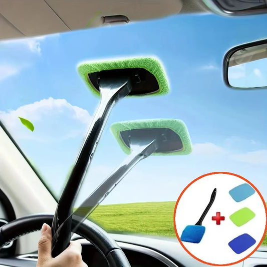 Cleaner Brush Kit Windshield Cleaning Wash Tool Inside Interior with Long Handle