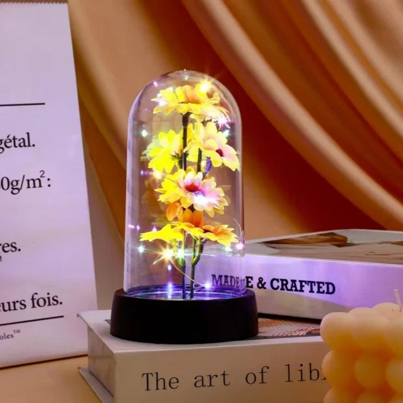 Artificial Sunflower Plastic Set Eternal Flower Can Light Up