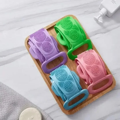 Body Sponge Silicone Back Scrubber Rubbing Back Peeling Massage Shower